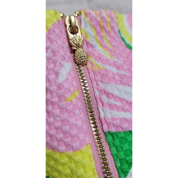 Lilly Pulitzer Girl's Multicolor Fan Dance Dress Sleeveless Back Zip Size L - Picture 4 of 10